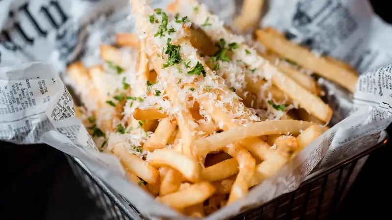 Basket of crispy golden french fries