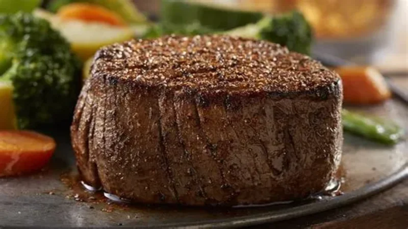 Boneless ribeye steak sizzling on an open flame grill